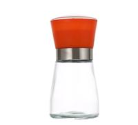 Kitchen Grinder Manual Pepper Grinder Spice Storage Jar Ceramic Grinding Core Salt Pepper(Rosso)
