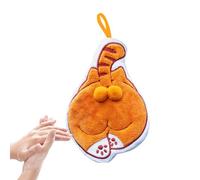 Kitchen Hand Towels - 10.24 Inches Quick Drying Cloths, Funny Cat Butt Decor, Reusable Cleaning With Soft Coral Velvet | Tea Sink Stove Counter Shower Toilet Home Office Apartment Hotel Restaurant