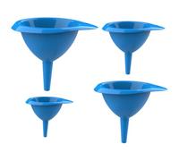 Kitchen Heat Resistant Funnel Set - 4 Piece Liquid Powder Transfer Tools, Large Small Size Options, Easy Clean surfaces | Reliable Pouring Solution for Cooking Baking Food Prep