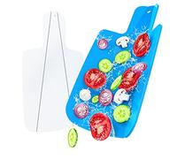 Kitchen Helpis® Set of 2 Foldable Chopping Board Small, Plastic Board 12.6x6.97x0.39 in, Camping Chopping Board Foldable, BPA/BP-Free Chopping Board Flexible & Non-Slip, Dishwasher Safe (White, Blue)