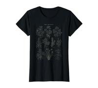 Kitchen herb Garden. Culinary Herbs Outline Drawing Value Graphic T-Shirt, Women, Black, XL