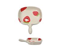 Kitchen Household Multifunctional High-temperature Resistant Ceramic Underglaze Color Baking Tray Single Handle Microwave Cooking