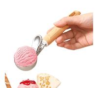 Kitchen Ice Cream Spoon, Stainless Steel Ice Cream Scoop - Safe Dishwasher Trigger Mechanism, Fruit Ball Making Waffles, Pancakes