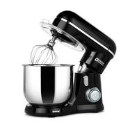 Kitchen in the box Compact Stand Mixer, 3.5L Food Mixer for Small Kitchens | 10 Speeds & 800W, Small Mixer with Dough Hook, Whisk & Beater for 1-2 Person Home Baking, Lightweight for Easy Storage(Black)