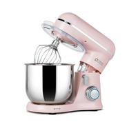 Kitchen in the box Compact Stand Mixer, 3.5L Food Mixer for Small Kitchens | 10 Speeds & 800W, Small Mixer with Dough Hook, Whisk & Beater for 1-2 Person Home Baking, Lightweight for Easy Storage(Pink)