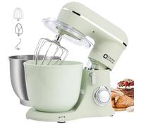 Kitchen in the box Stand Mixer,4.5L+5L Dual Bowl Food Mixer for Home Baking | 10 Speeds Electric Kitchen Mixer with Dough Hook, Whisk, Beater for Cake, Bread & Pizza Dough, 1300W for Batch Baking (Green)