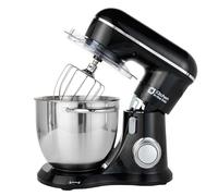 Kitchen in the box Stand Mixer, 6L Electric Food Mixer with 10 Speeds, 1300W Kitchen Appliance for Home Baking, Colorful Design Baking Tool for Bread Dough Cake with Dough Hook, Whisk, Beater (Black)