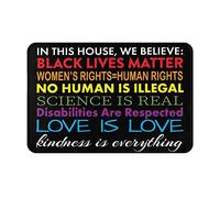 Kitchen In This House We Believe Kindness Is Everything Doormat Dust Grabbing Floor Mats Dirt Trapper Front Doormats For Indoor Garden Laundry Room 40 X 60Cm