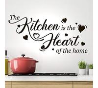 Kitchen is the Heart of the Home wall Stickers Sticker Art Decor Vinyl Quote Love Decoration Decal Cupboard Fridge Stencils Glass Quotes Hearts Picture Kitchens Mural Decorations Living Room Pictures