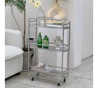Kitchen Island Cart with Storage,Rolling Cart on Wheels,Stainless Steel Utility Cart,Mobile Coffee Bar Cart for Dining Room Living Room