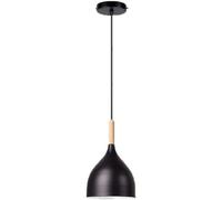 Kitchen Island Chandelier Creativity Pendant Oak Light Pole E27 Classic Traditional Ceiling Lighting for Attic Cafe 1M Adjustable Cable Droplight (Color : Bla
