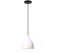 Kitchen Island Chandelier Modern Creativity Pendant Oak Light Pole E27 Classic Traditional Ceiling Lighting for Attic Cafe 1M Adjustable Cable Droplight (Color : WHI