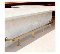 Kitchen Island Foot Rest Rail, Commercial Bar/Restaurant/Cashier Counter Undercounter Foot Railing Square Tube Kit, 4 Ft 5ft 6 Ft 7ft 8ft 9 Ft 10 Ft 3ft 3foot(Gold,L 280cm/9.2ft)