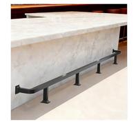 Kitchen Island Foot Rest Rail, Commercial Bar/Restaurant/Cashier Counter Undercounter Foot Railing Square Tube Kit, 4 Ft 5ft 6 Ft 7ft 8ft 9 Ft 10 Ft 3ft 3foot(Black,L 120cm/3.9ft)