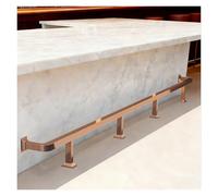 Kitchen Island Foot Rest Rail, Commercial Bar/Restaurant/Cashier Counter Undercounter Foot Railing Square Tube Kit, 4 Ft 5ft 6 Ft 7ft 8ft 9 Ft 10 Ft 3ft 3foot(Rose Gold,L 120cm/3.9ft)