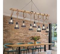 Kitchen Island Pendant Light, Industrial Pendant Lighting Fixtures Modern Farmhouse Chandelier Pool Table Lights Wood Pendant Light Fixture For Dining Room Kitchen Bar Restaurant(Bulb Not Included) (