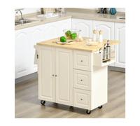 Kitchen Island Unit Drop Leaf Breakfast Dining Table Cupboard Trolley Worktop