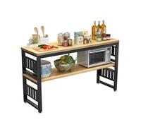 Kitchen Island with Lar Worktop Coffee & Microwave nd 80cm High Bar Wine Rack Table for Home & Dining Room (70x40x80 cm)