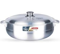 Kitchen King Caldero Aluminium Casserole Dish with Lid - Heavy-Duty Cooking Pot with Handles - Ideal for Stew, Curry & Soup - PFOA-Free - Available in 22cm, 24cm, 26cm, 28cm, 30cm (22cm)