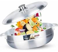 Kitchen King Caldero Aluminium Casserole Dish with Lid - Heavy-Duty Cooking Pot with Handles - Ideal for Stew, Curry & Soup - PFOA-Free - Available in 22cm, 24cm, 26cm, 28cm, 30cm (24cm)