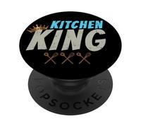 Kitchen King For Vintage Chefs and Retro Cooking Lovers PopSockets Adhesive PopGrip