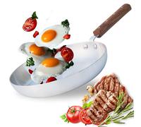Kitchen King Healthy Cooking Pan Oven Safe Aluminium Frying Pan with Wooden Handle - Large and Small Sizes, Non Toxic, PFOA Free, Even Heating (26cm)