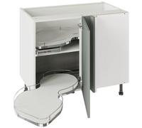 Kitchen Kit Agave Green Supermatt Slab Door Base Unit With Dual-Handed Nuvola Blind Corner Cabinet Flatpack - 1000X720mm