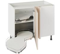 Kitchen Kit Cashmere Matt Slab Door Base Unit With Dual-Handed Nuvola Blind Corner Cabinet Flatpack - 1000X720mm