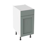 Kitchen Kit Drawerline Base Cabinet 400mm Shaker - Matt Sage Green