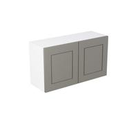 Kitchen Kit Dust Grey Matt Shaker Door Double Extractor Wall Mounted Unit Cabinet Soft Close Flatpack - 800X455mm