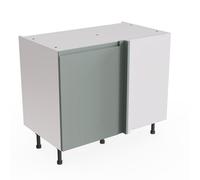 Kitchen Kit Flatpack J-Pull Blind Corner Base Cabinet 1000mm - Ultra Matt Sage Green
