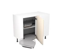 Kitchen Kit Flatpack J-Pull Blind Corner Base Cabinet with Dual Handed Pull Out 1000mm - Ultra Matt Cashmere