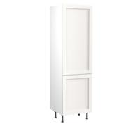 Kitchen Kit Flatpack Shaker Tall Larder Cabinet 600mm - Ultra Matt White