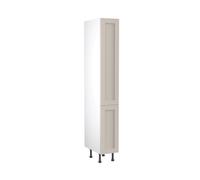 Kitchen Kit Flatpack Shaker Tall Larder Cabinet with Pull Out 300mm - Ultra Matt Light Grey
