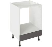 Kitchen Kit Oven Housing Base Unit 600mm W/ J-Pull Cabinet Door - Ultra Matt Graphite