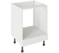 Kitchen Kit Oven Housing Base Unit 600mm W/ Shaker Cabinet Door - Ultra Matt White