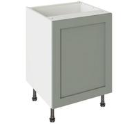 Kitchen Kit Sage Green Matt Shaker Door Base Unit Cabinet Soft Close Drawers Flatpack - 600X870mm
