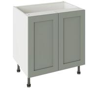 Kitchen Kit Sage Green Matt Shaker Door Base Unit Cabinet Soft Close Drawers Flatpack - 800X870mm