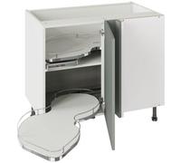 Kitchen Kit Sage Green Matt Shaker Door Base Unit With Dual-Handed Nuvola Blind Corner Cabinet Flatpack - 1000X720mm