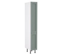 Kitchen Kit Sage Green Matt Shaker Door Larder Tall Unit Cabinet Soft Close Drawers Flatpack - 300X2120mm