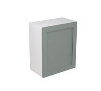 Kitchen Kit Sage Green Matt Shaker Door Wall Mounted Unit Cabinet Soft Close Drawers Flatpack - 600X720mm