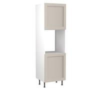 Kitchen Kit Single Oven Tall Housing Unit 600mm W/ Shaker Cabinet Door - Ultra Matt Light Grey