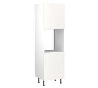 Kitchen Kit Single Oven Tall Housing Unit 600mm W/ Slab Cabinet Door - Super Matt White