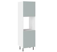 Kitchen Kit Single Oven Tall Housing Unit 600mm W/ Slab Cabinet Door - Supermatt Aquamarine
