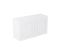 Kitchen Kit White Matt Shaker Door Double Extractor Wall Mounted Unit Cabinet Soft Close Flatpack - 800X455mm