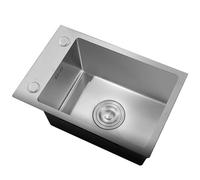 Kitchen Kitchen Bar Small Size Single Sink Silver 304 Stainless Steel Mini Sink Dish Washing Sink Space-saving Sink For RV Countertop Basin Sinks (Color : Silver, Size : 35 * 35 * 20cm)