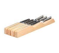 Kitchen Knife Block Holder Organizer Compatible Compact Knife Drawer Organizer Sturdy Versatile Meat Cutting Tool Holder for Putting Tool(Log Color,4 Pieces)