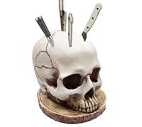 Kitchen Knife Holder, Horror Rack Storage Knives - Gothic Standing Skeleton Knives for Unique Gothic Carved Stockholm Block Knives