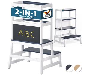 Kitchen learning tower Barn white grey 93x51x50cm