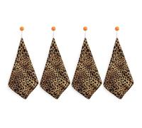 Kitchen Leopard Animal Print Hand Towels with Hanging Loops, Highly Absorbent & Quick Drying Towels for Kitchen Bathroom, Microfiber Cleaning Cloth, Dish Towel, Tea Towel Decorative, Dish Rag(12x12)